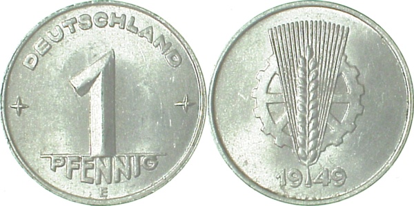 1 Pfennig DDR 1949 E J1501 bfr