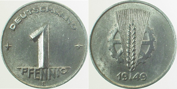 1 Pfennig DDR 1949 E J1501 vz