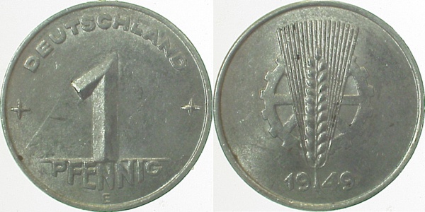 1 Pfennig DDR 1949 E J1501 ss/vz