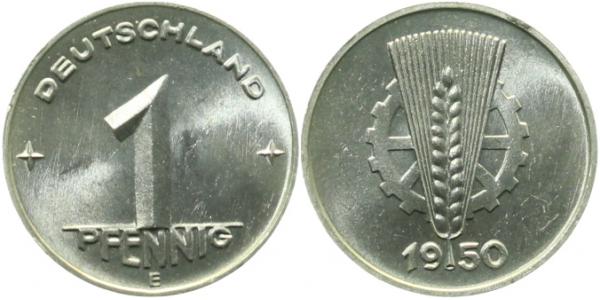 1 Pfennig DDR 1950 E bfr matt J1501