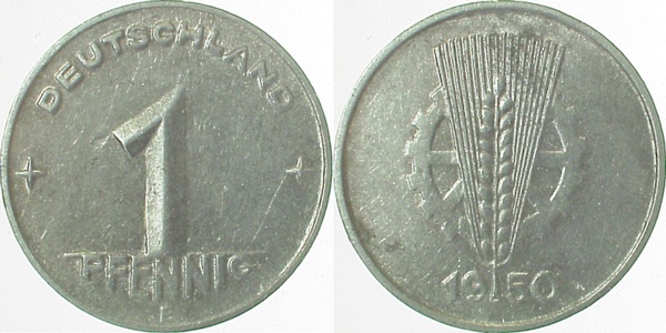 1 Pfennig DDR 1950 E J1501 ss