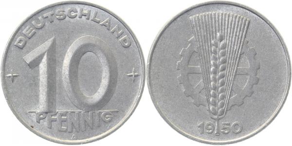 10 Pfennig DDR 1950 A bfr.