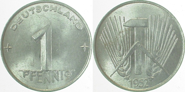 1 Pfennig DDR 1952 A vz