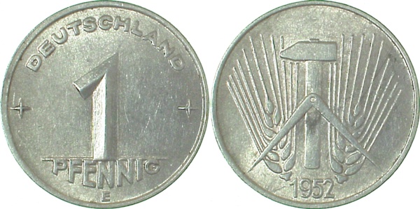 1 Pfennig DDR 1952 E J1505
