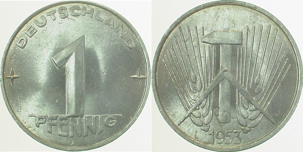 1 Pfennig DDR 1953 A ss