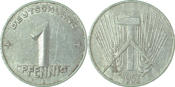 1 Pfennig DDR 1953 E ss
