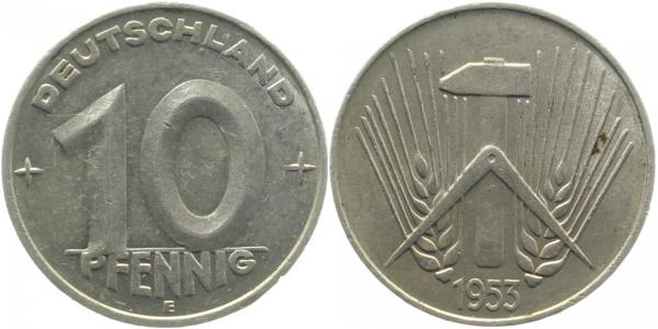 10 Pfennig DDR 1952 E ss