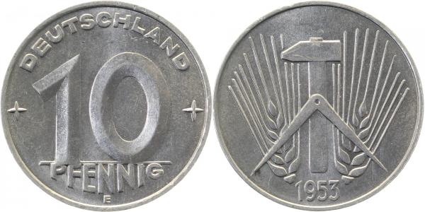 10 Pfennig DDR 1953 E bfr J1507