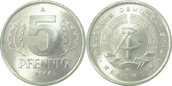 5 Pfennig DDR 1986 A