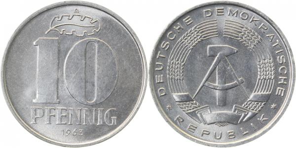 10 Pfennig DDR 1963 A ss