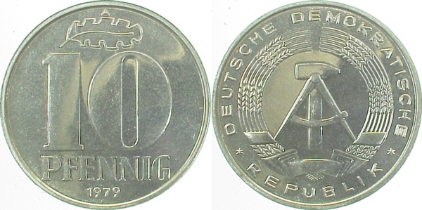 10 Pfennig DDR 1979 A vz