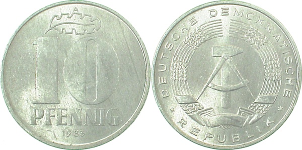 10 Pfennig DDR 1983 A spgl.