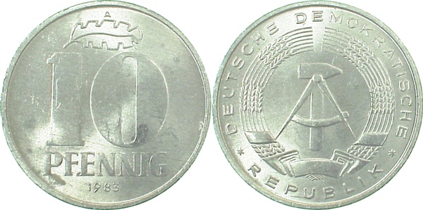 10 Pfennig DDR 1984 A PP