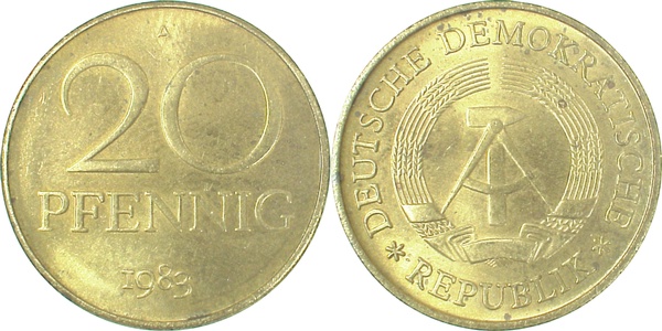 20 Pfennig DDR 1983 A ss