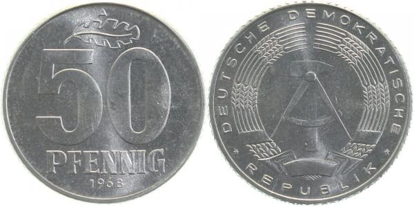 50 Pfennig DDR 1968 A vz/st EA!!