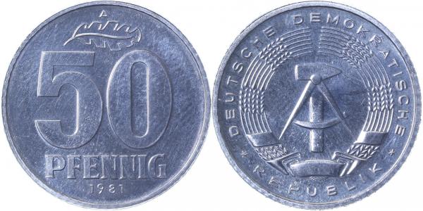 50 Pfennig DDR 1981 A ss