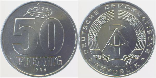 50 Pfennig DDR 1986 A vz