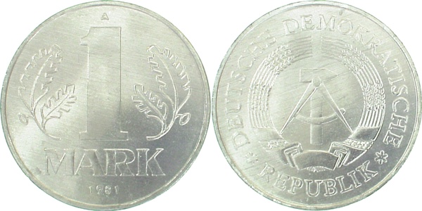 1 Mark DDR 1981 A spgl J1514 1 Mark