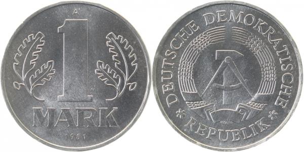 1 Mark DDR 1981 A bfr/stgl/matt