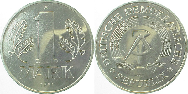 1 Mark DDR 1981 A vz