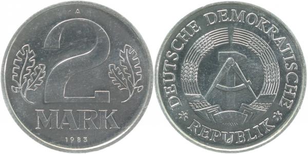 2 Mark DDR 1983 A bfr/stgl/matt J1516 bfr / stgl / matt 2 Mark