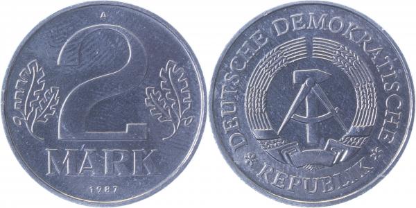 2 Mark DDR 1988 A bfr/stgl/matt
