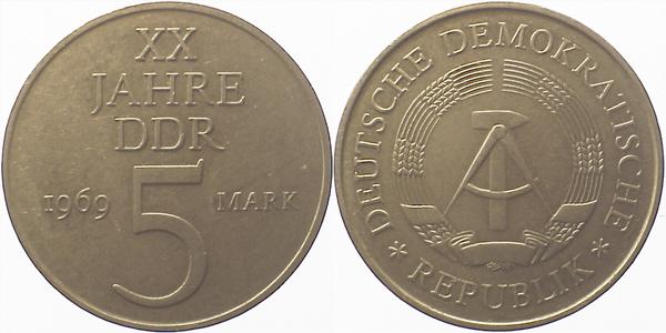 5 Mark DDR Röntgen 1970 A stgl