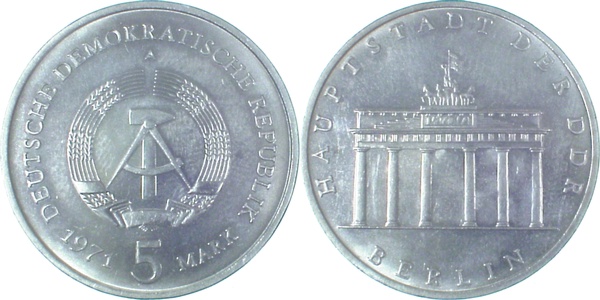 5 Mark Brandenb Tor 71A prf/st! J1536 prf/st! 5 Mark