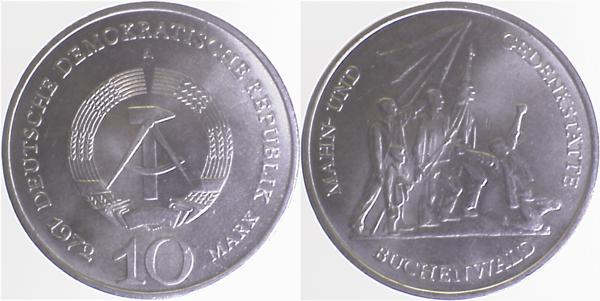 10 Mark Buchenwald 1972 vz/bfr J1539 vz / bfr 10 Mark