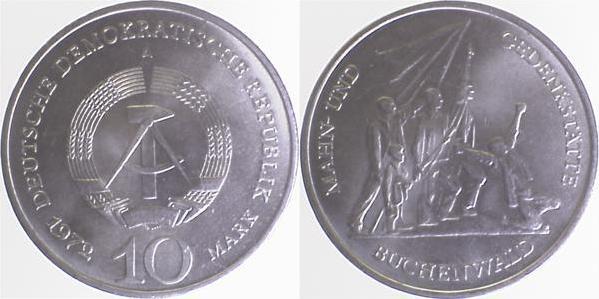 10 Mark Buchenwald 1972 bfr/st J1539 bfr / st 10 Mark
