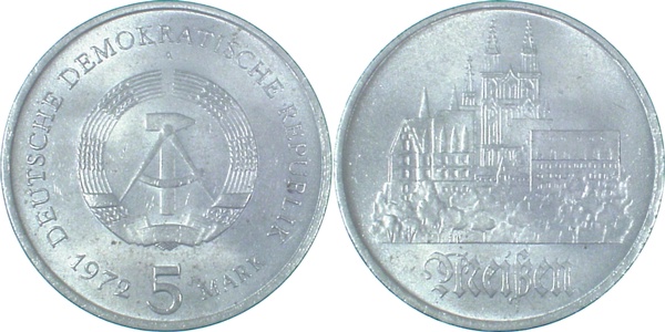 5 Mark Meißen 1972 circ J1543 5 Mark