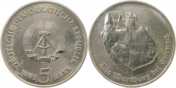 5 Mark DDR Schloßkirche Wittenberg 1983 A J1588