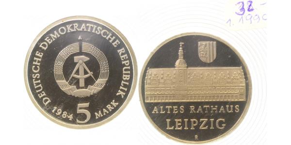 5 Mark Altes Rath.Leipz.1984 A vz