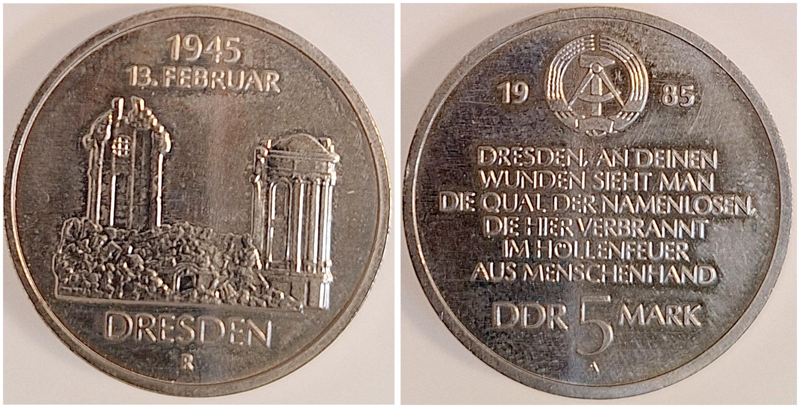 5 Mark Dresden Zwing.handgehoben