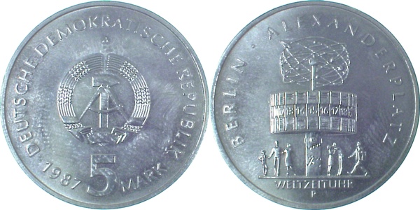 5 Mark Alexander Pl.1987 A, Gipsmodel Rodewald, freigegeben