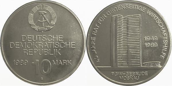10 Mark DDR 40 Jahre RGW 1989 A J1625