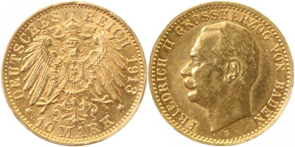 10 Mark Ludwig II 1873 D f.prfr/f.prfr EA gereinigt !!