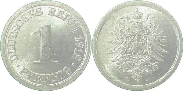 1 Pfennig 1918 D prfr J300 prfr 1 Pfennig