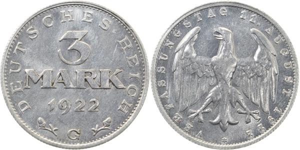 3 Mark 1922 G J303 vz/stgl.