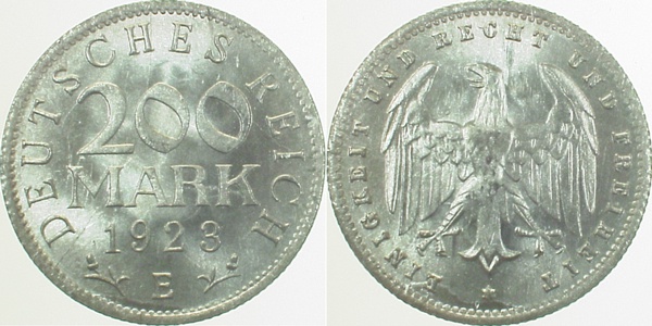 200 Mark 1923 E prf.viele