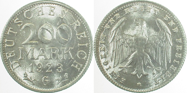 200 Mark 1923 G unz/viele
