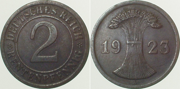 2 Pfennig 1923 A vz J307