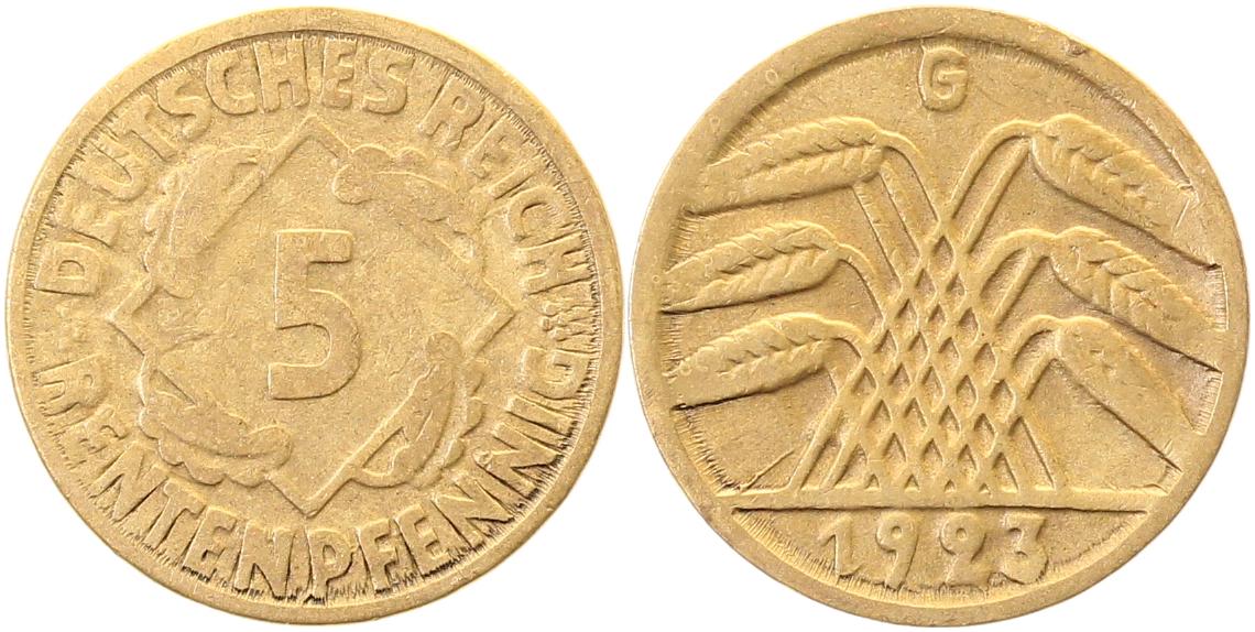 5 Pfennig 1923 G ss J308
