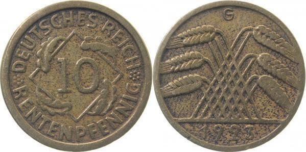 10 Pfennig 1923 G ss/vz