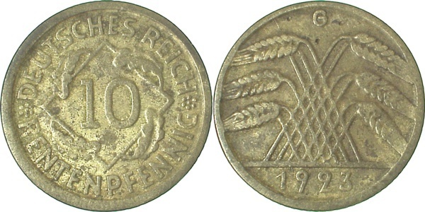 1 Pfennig 1923 J stgl