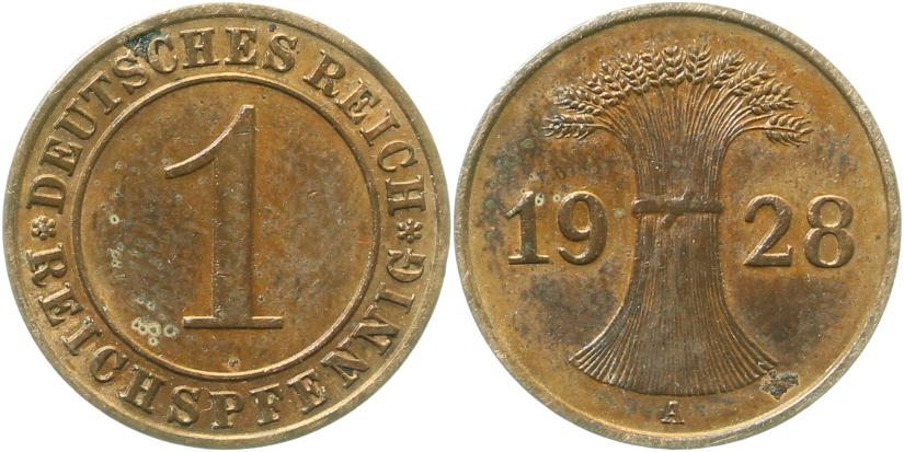 1 Reichspfennig 1928 A J313
