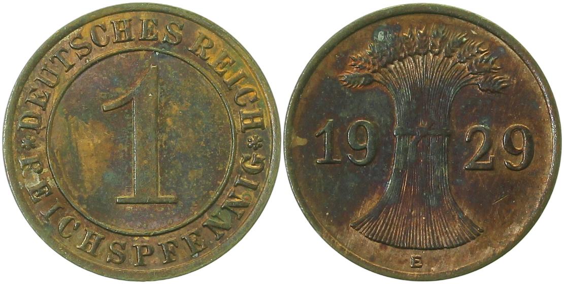 1 Reichspfennig 1929 E J313