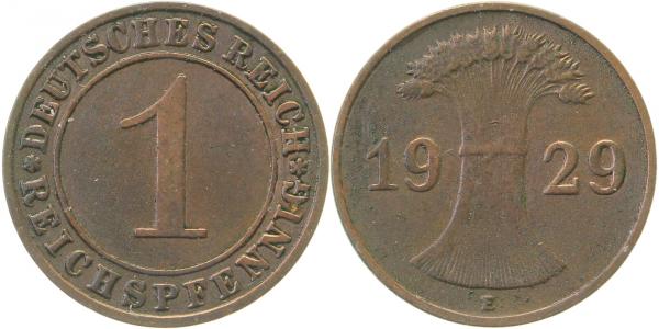 1 Reichspfennig 1929 E J313