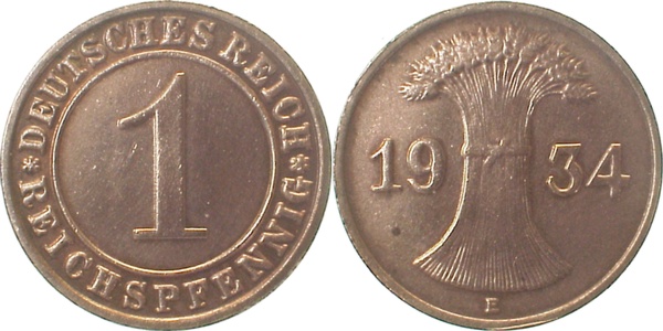 1 Reichspfennig 1934 E J313
