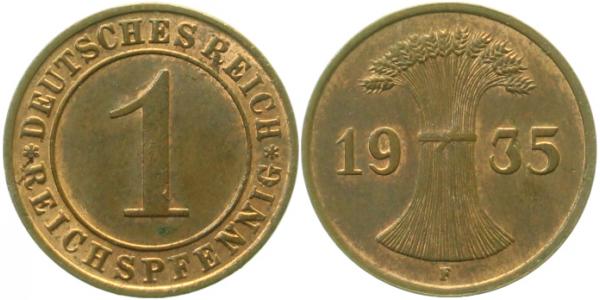 1 Reichspfennig 1935 F prfr J313